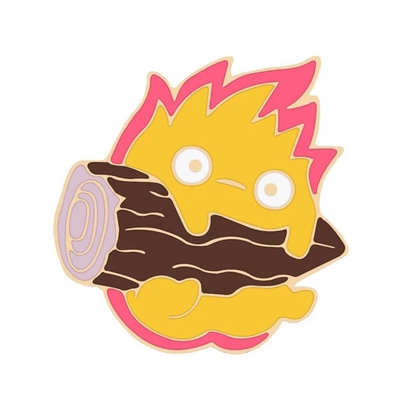Calcifer Fire Demon Howl’s Moving Castle Studio Ghibli Metal Enamel Pin Brooch - Picture 1 of 12